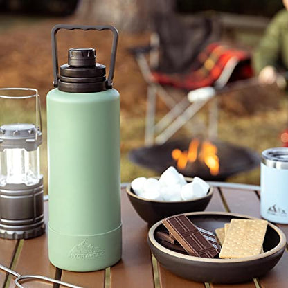  Adventure 67oz Insulated Water Bottle With Handle, Large Stainless Steel Thermos With Matching Rubber Boot, Double Wall Insulation Keeps Drinks Cold For 60 Hrs And Hot For 30 Hrs (Navy)