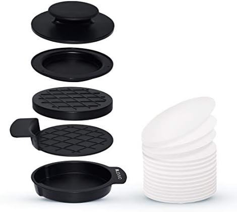  LEVIVO 331800000239 Burger Press, 3 Parts, Black