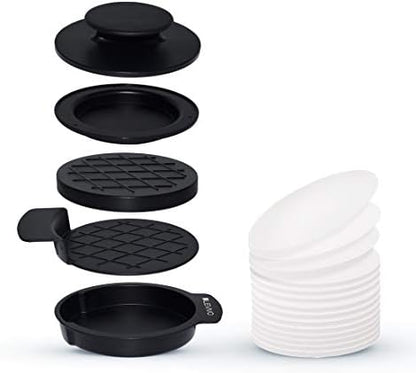  LEVIVO 331800000239 Burger Press, 3 Parts, Black