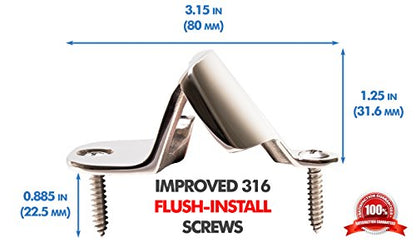  Grade Rust Proof 316 Stainless Steel Wall Mounted Bottle Opener W/ 316 Stainless Steel Mounting Screws. Perfect For Restaurants, Bars, Boats, Patios, Outdoors Or Indoors.