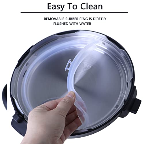  8 Quart 12-in-1 SS Electric Pressure Cooker, Multi-Use Slow Cooker, Rice Cooker, Steamer, Sauté, Yogurt Maker, Warmer &Delay Start,LED Screen& Manual,Silver