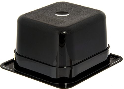  3068403-E Plastic Food Pan, 1/6 Size, 4 Inches Deep, Black