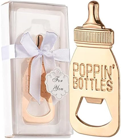  12pcs Bottle Opener Baby Shower Favor For Guest,Rose Gold Feeding Bottle Opener Wedding Favors Baby Shower Giveaways Gift To Guest, Party Favors Gift & Party Decorations Supplies (Blue, 12)