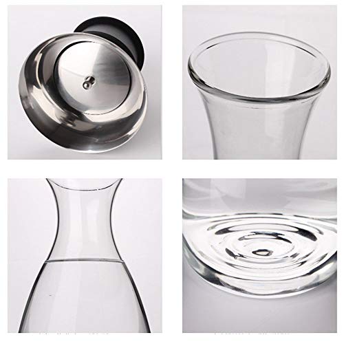  55 Oz Heat Resistant Borosilicate Water Carafe Glass Pitcher With Stainless Steel Flow Lid
