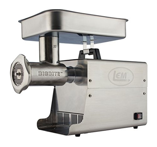  Products 17791 Big Bite #8 .5HP Stainless Steel Electric Meat Grinder, Silver