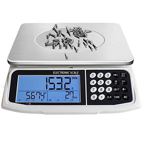  Electronic Price Computing Scale 66 LB Computing Commercial Food Meat Produce Electronic Counting Weight Lb/g/Kg With Large Display And Rechargeable Battery