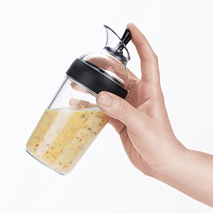  OXO Good Grips Large Salad Spinner - 6.22 Qt. & Good Grips Little Salad Dressing Shaker - Black