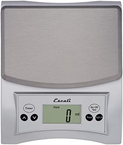  Pana V136 Large Volume Measuring Kitchen/Baking/Cooking Scale, Preprogrammed With Over 500 Ingredients, LCD Digital Display, 13lb Capacity, Universal, Light Grey
