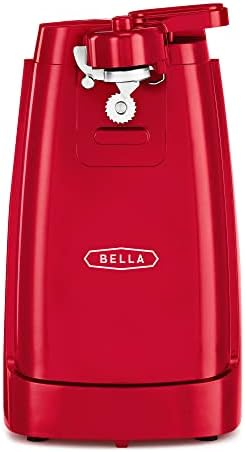 Bella Electric Can Opener, Automatic Can Opener, Knife Sharpener And Bottle Opener, Easy Safe Removable Cutting Lever, Cord Storage, Easy Clean-Up, Black