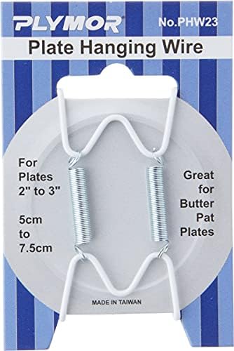  Plymor Shiny Gold Finish Wall Mountable Plate Hanger, 3.5" H X 2.5" W X 0.375" D (For Plates 2" - 3"), Pack Of 2