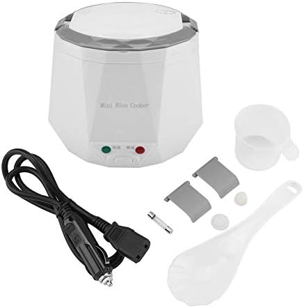  Mini Rice Cookers 24V 1.3 L Electric Rice-cooker Food Steamer For Truck Car Cooking For Soup Porridge Rice Noodles Portable 180W(white)