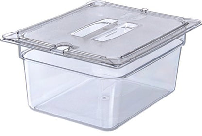  10231U07 StorPlus Half Size Polycarbonate Universal Handled Notched Food Pan Lid, Clear