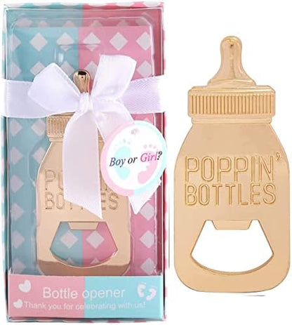  12pcs Bottle Opener Baby Shower Favor For Guest,Rose Gold Feeding Bottle Opener Wedding Favors Baby Shower Giveaways Gift To Guest, Party Favors Gift & Party Decorations Supplies (Blue, 12)