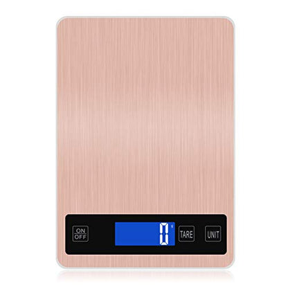  Digital Kitchen Scale 22lb/10kg Rechargeable Food Kitchen Scale With 0.04oz/1g Division, Touch Sensor, Back-Lit LCD, Stainless Steel Electric Cooking Scale With Tare & Auto Off Function (Silver)