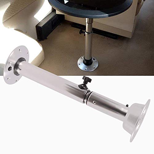  Adjustable Table Pedestal, Silver Aluminum Table Stand Leg Bases For Marine Boat Caravan Motorhome Workrooms 22-28 Inch Height Convenient And Portable