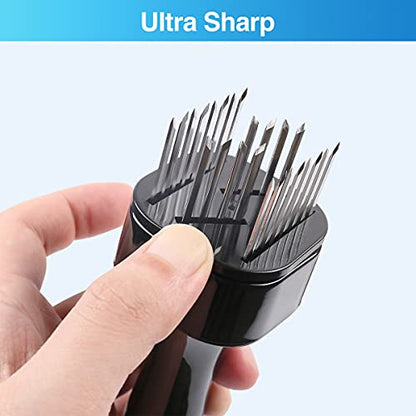  Vovoly Meat Tenderizer Tool, Meat Tenderizer With 24 Blades Ultra Sharp Stainless Steel, For Kitchen Cooking, Tenderizing Beef Steak Chicken Pork, BBQ
