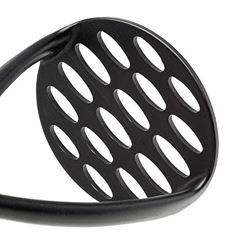  Potato Masher Sturdy And Heat Resistant, Safe For Non-Stick Cookware, Soft Grip Nylon Gadget, Black