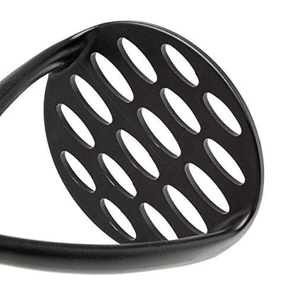  Potato Masher Sturdy And Heat Resistant, Safe For Non-Stick Cookware, Soft Grip Nylon Gadget, Black