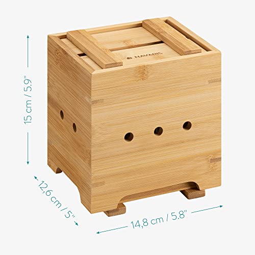  Navaris Bamboo Tofu Maker Kit - Tofu Mold For Making Fresh Homemade Tofu, Cheese, Tempeh - Tofu Making Kit Made 100% Natural Material