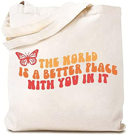  Haukea Canvas Tote Bag For Women Aesthetic Cute Tote Bags Inspirational Gifts For Women Beach Bags Reusable Grocery Bags