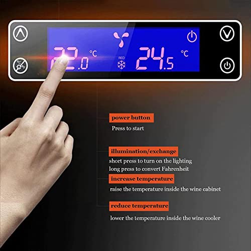  KEINXOW 48 Independent Wine Seller Wine Cooler Refrigerator Static Wine Refrigerator Digital Temperature Control Red, White, Champagne, Sparkling Wine