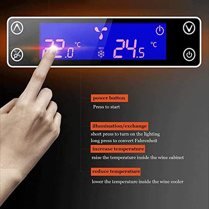  KEINXOW 48 Independent Wine Seller Wine Cooler Refrigerator Static Wine Refrigerator Digital Temperature Control Red, White, Champagne, Sparkling Wine