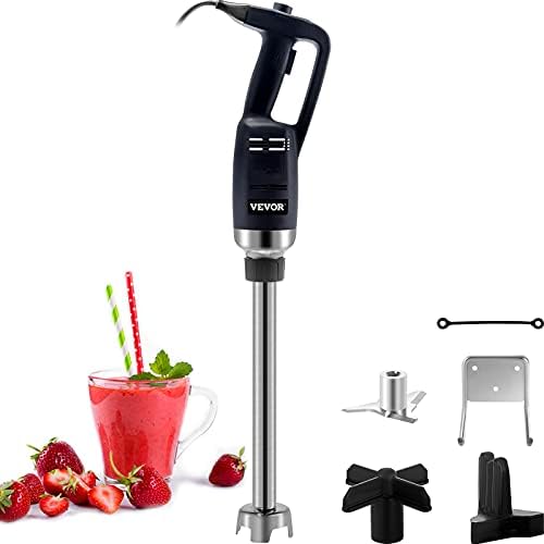  Commercial Immersion Blender Constant Speed Heavy Duty Immersion Blender 350W Commercial Hand Mixer 304 Stainless Steel Hand Blender Commercial With 19.7" Removable Shaft For Kitchen Mixing
