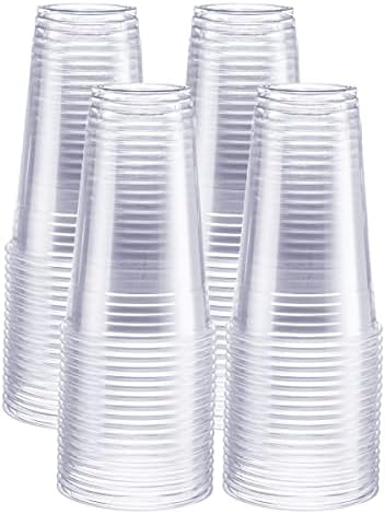  [100 Pack - 16 Oz.] Crystal Clear PET Plastic Cups