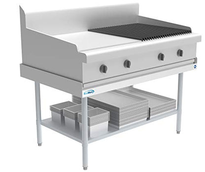  KoolMore 16 Gauge Stainless Steel Commercial Equipment Stand - 30" X 72" Heavy Duty Griddle Stand With Undershelf