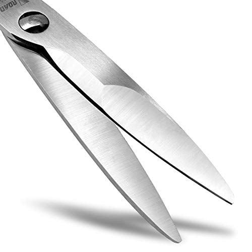  Seki Japan V.ROAD Heavy Duty Kitchen Scissors, Multifunctional Utility Shears, Stainless Steel Blade Black PP Soft Handle For Meat, Vegetable