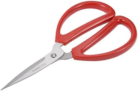  6 Inch Stainless Steel Scissor For Office Home Cutting, Straight Red Handle