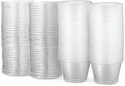  Portion Cup Combo 100 Pack - 1 Oz Cups With Lids, Leak-Proof And Stackable Souffle Cups, Jello Shot Cups, Condiment Cups