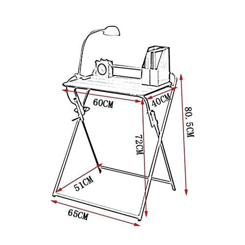  EYHLKM Outdoor Portable Folding Table, Home Computer Desk Study Desk Folding Desk Small Square Table