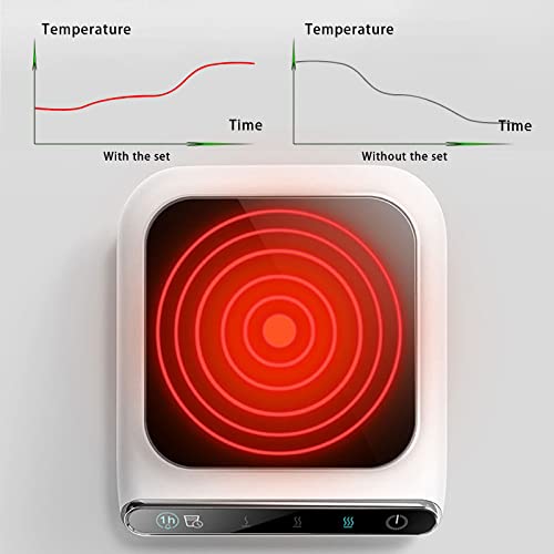  JEQ Coffee Mug Warmer, Electric Coffee Cup Warmer, 3 Temperature Setting Coffee Warmer For Desk Auto Shut Off, Smart Heated Coffee Mug For Beverage, Milk, Tea And Hot Chocolate (No Cup)