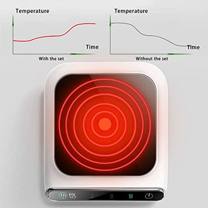  JEQ Coffee Mug Warmer, Electric Coffee Cup Warmer, 3 Temperature Setting Coffee Warmer For Desk Auto Shut Off, Smart Heated Coffee Mug For Beverage, Milk, Tea And Hot Chocolate (No Cup)