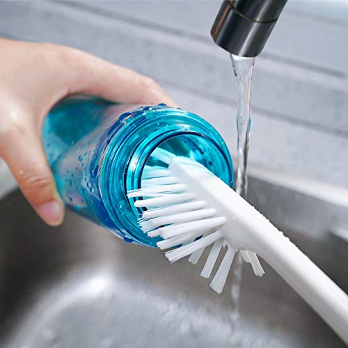  3-in-1 Water Bottle Cleaning Brush Set, Long Handle Water Bottle Scrubbing Brush, Built For Cleaning Narrow Neck Bottles, Sport Bottles, Baby Bottles, Coffee Mugs, Tumblers, Wine Decanters, Flask