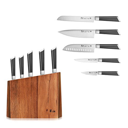  Y2 Series Knife Set, 6-Piece German Steel Block, Silver