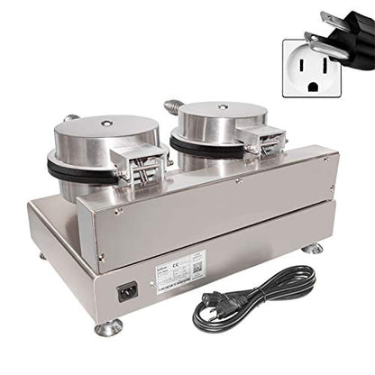  Cone Waffle Maker | Nonstick Cone Iron (2-Head)