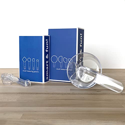  Visual Measuring Spoons By Welcome Industries | Fractions Made Clear, Dishwasher Safe, Fits In Spice Jars, Easy To Read, Smart & Fun With Kids. Made In USA And Women-owned.
