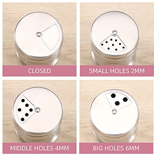  Steel Seasoning 2 Pack Seasoning Bottle With Stainless Steel Dredge Shaker Spice Shaker Cooking Kitchen Gadget Rotatable Cover
