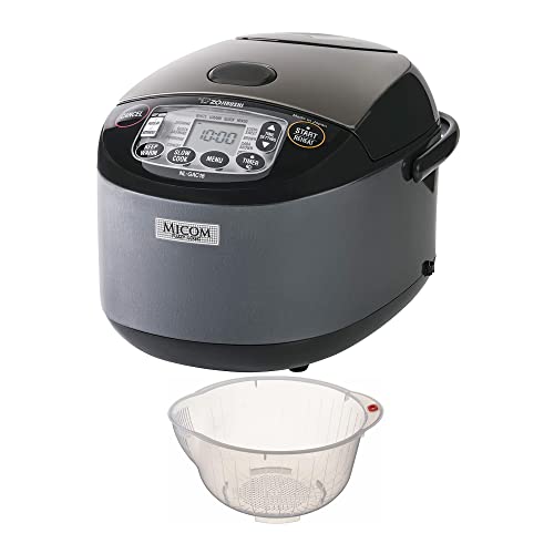  NL-GAC18BM 10-Cup (Uncooked) Umami Micom Rice Cooker And Warmer Bundle With 9.5-Inch Rice Washing Bowl (2 Items)