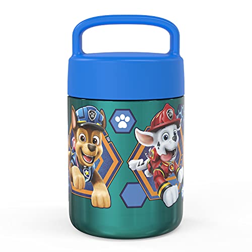  Kids' Vacuum Insulated Stainless Steel Food Jar With Carry Handle, Thermal Container For Travel Meals And Lunch On The Go, 12 Oz, PAW Patrol