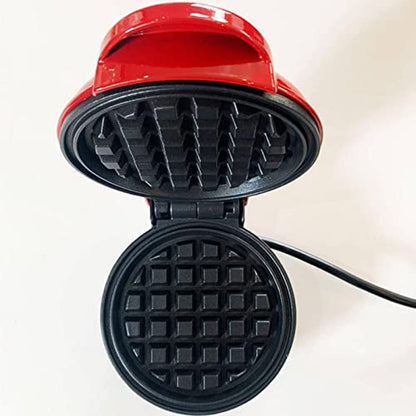  Household Mini Make Waffle Children's Baking Machine Mini Waffle Maker, Red