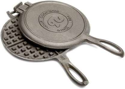  Old Fashioned Waffle Cast Iron, Black