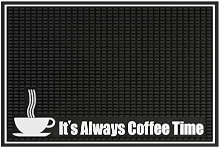  Offee Mat Rubber Backed Absorbent Hide Stain Dish Drying Mat/Dish Mat For Coffee Bar Accessories Fit Under Coffee Pot Espresso And Protect Kitchen Counter From Coffee Machine Mess