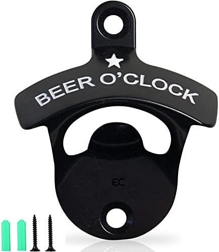  Bottle Opener Wall Mounted, Christmas Funny Wall Mount Bottle Opener For Men Dad Beer Lovers,Novelty Birthday Fathers Day With Mounting Screws Wall Anchors（1 Pack)