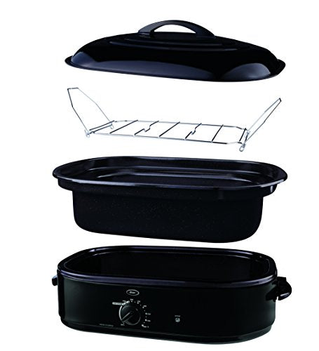 Oster® Roaster Oven With Self-Basting Lid, 18 Quart, Black (CKSTRS18-BSB-W)