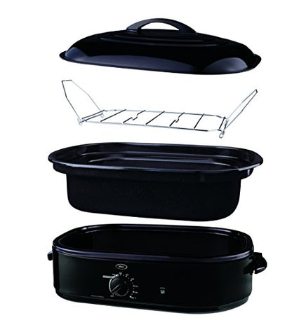 Oster® Roaster Oven With Self-Basting Lid, 18 Quart, Black (CKSTRS18-BSB-W)