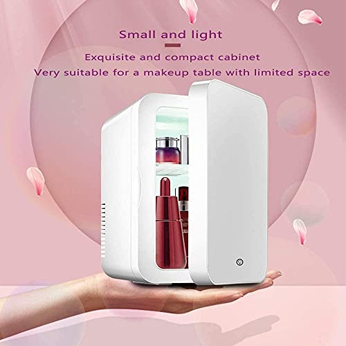 TONPOP Beauty Mini Fridge, 8L Compact Makeup Cosmetic Refrigerator With Glass Panel And LED Lighting For Cars Homes Offices Dorms