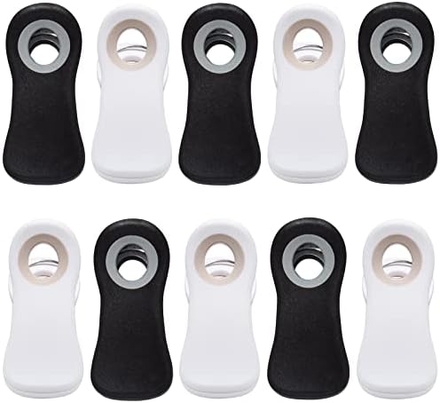  All Purpose Magnetic Clips - Chip Clips, Bag Clips, Food Clips, Refrigerator Magnets Clips For Bread Bags, Snack Bags And Food Bags (Pack Of 10, Deep Colors)